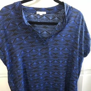 Pleione short sleeve loose fitting blouse